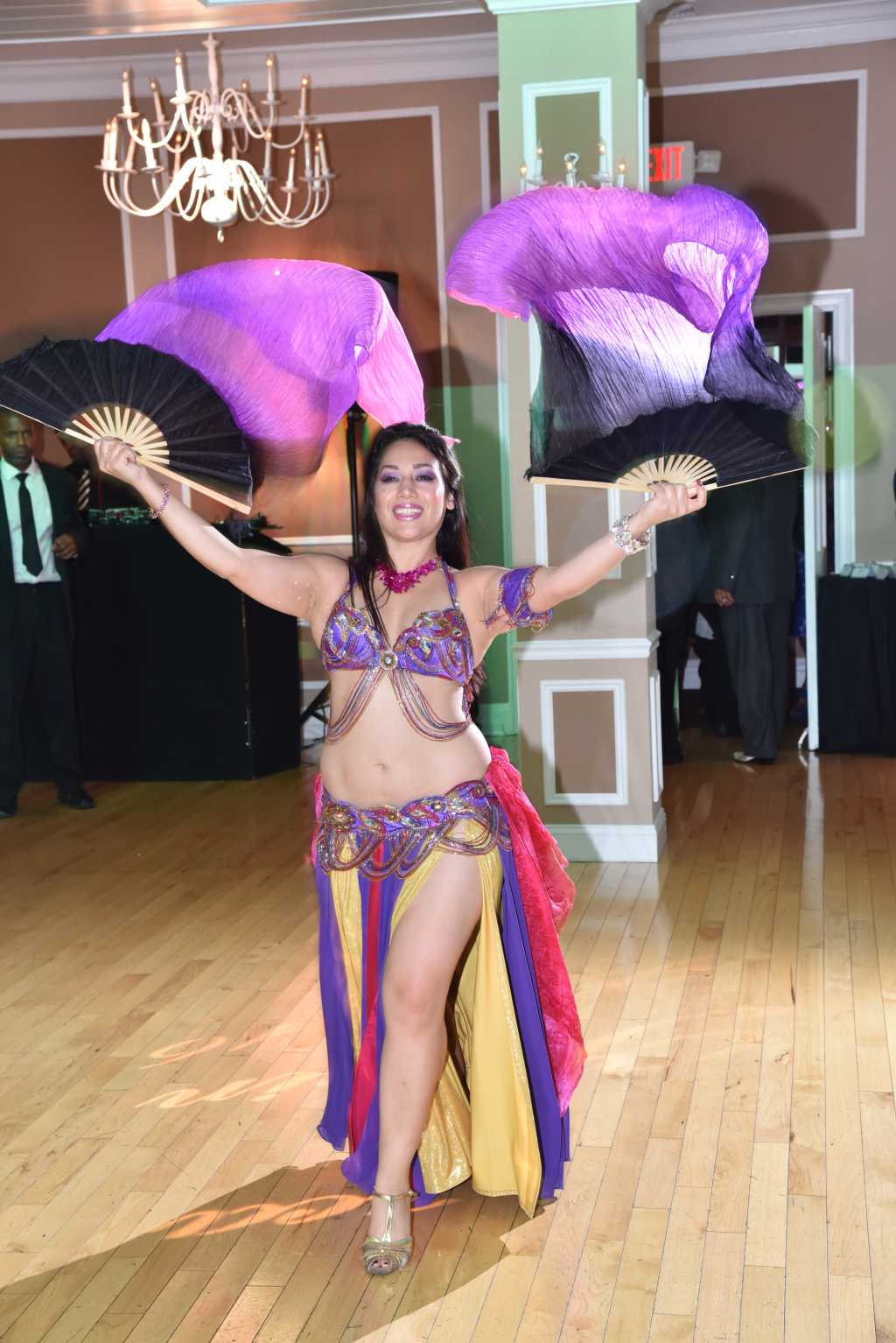 Yasmine Belly Dancing With Fan Veils