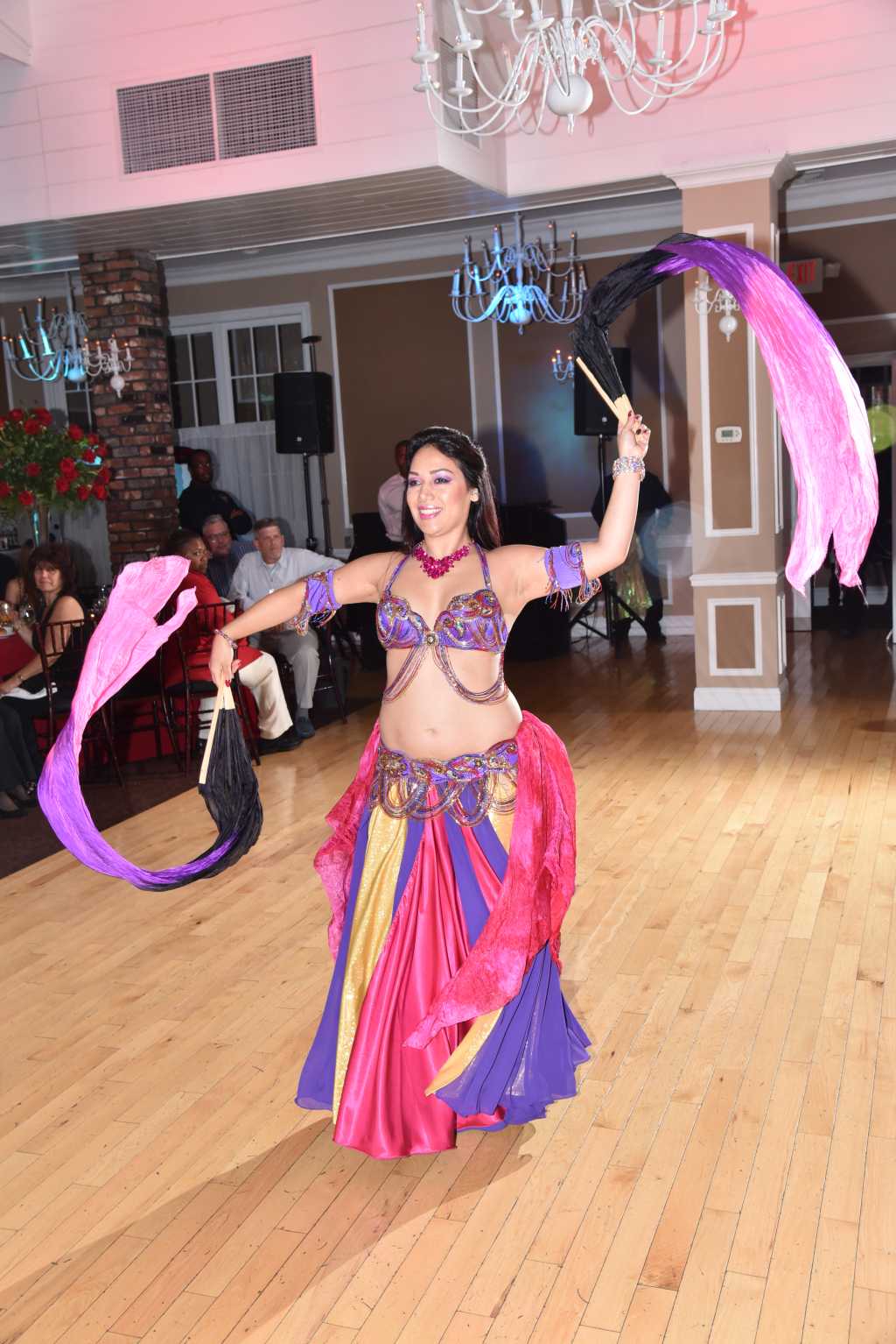 Yasmine Belly Dancing With Fan Veils